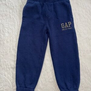 GAP Kids Blue Joggers with Gold Logo
